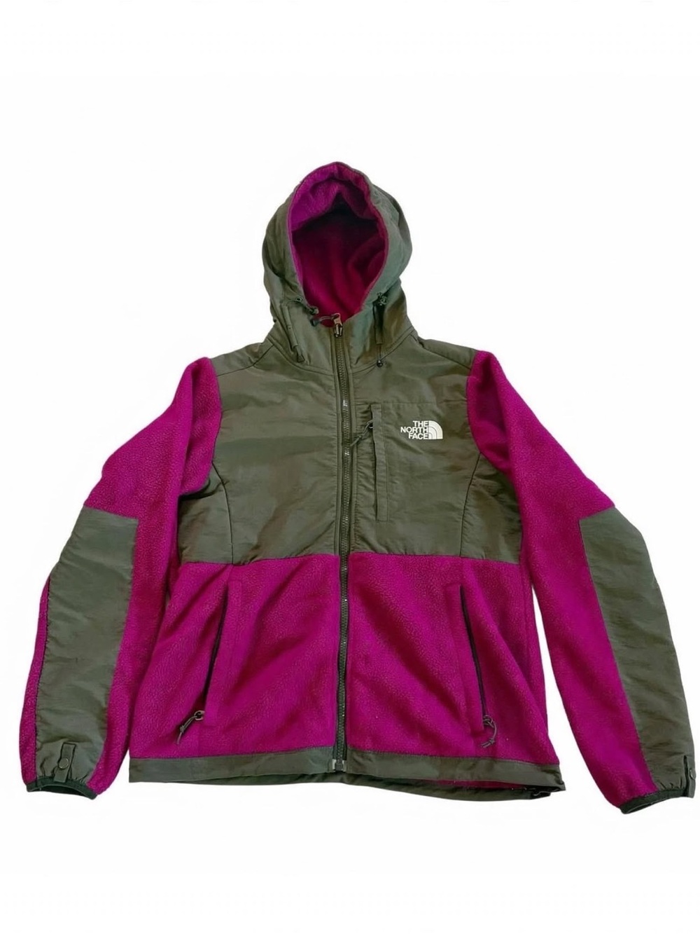 Pre-Owned The North Face Full Zip Fleece Hooded Jacket Womens S Pink